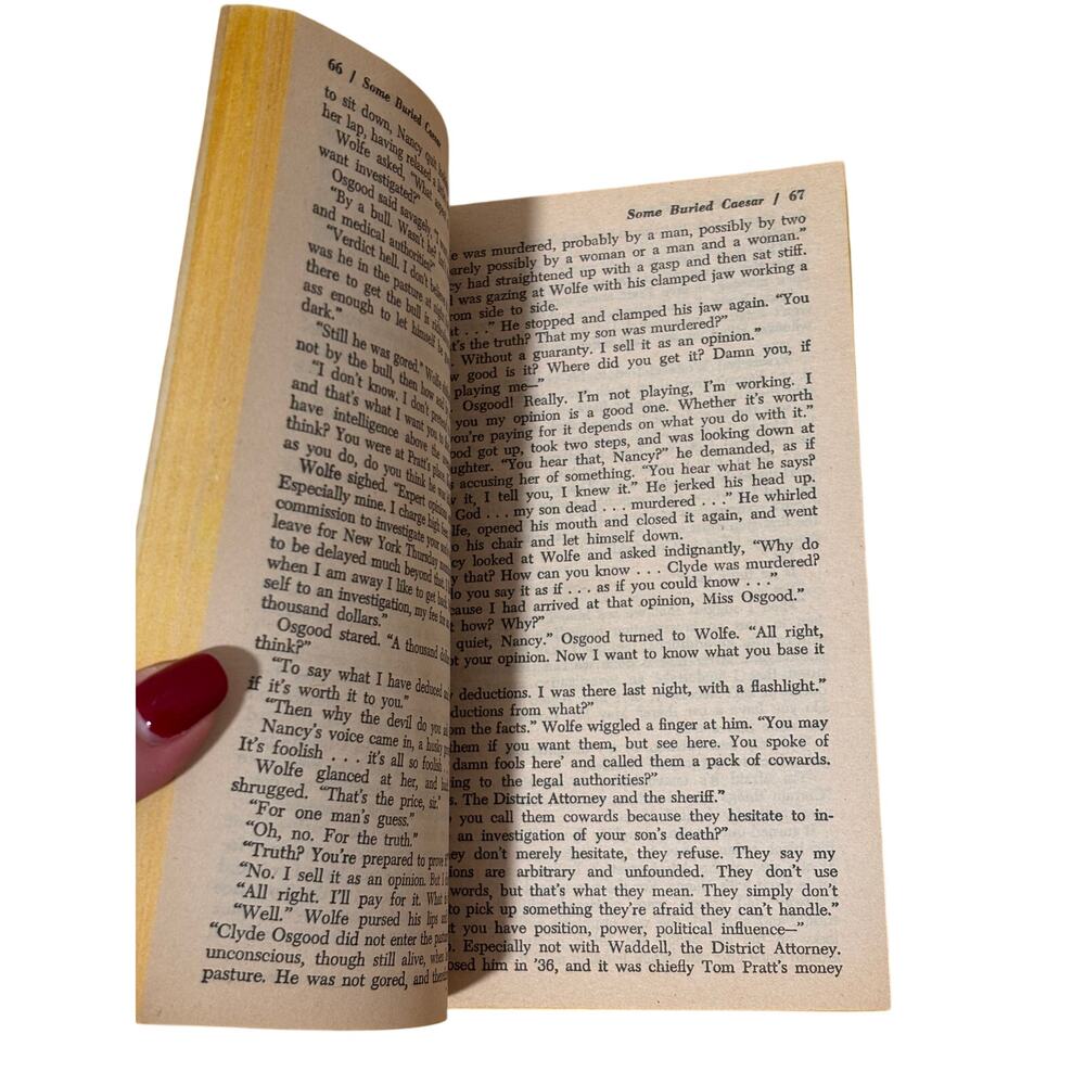 Some Buried Caesar by Rex Stout (Nero Wolfe) — Bantam Paperback - Picture 2 of 3
